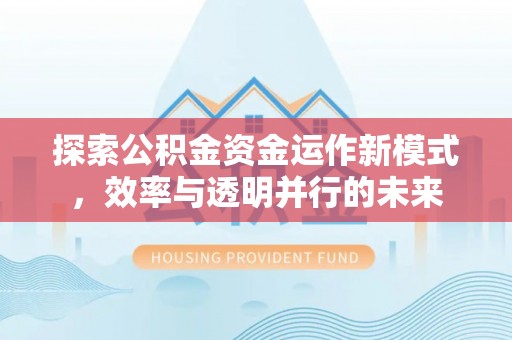 梁子湖探索公积金资金运作新模式，效率与透明并行的未来
