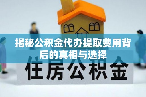 梁子湖揭秘公积金代办提取费用背后的真相与选择