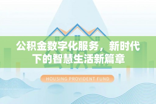 梁子湖公积金数字化服务，新时代下的智慧生活新篇章
