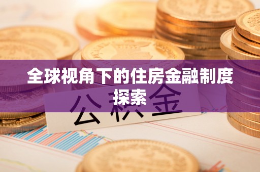 梁子湖全球视角下的住房金融制度探索