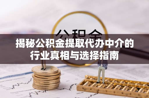梁子湖揭秘公积金提取代办中介的行业真相与选择指南