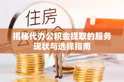 梁子湖揭秘代办公积金提取的服务现状与选择指南